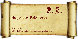 Majzler Rózsa névjegykártya