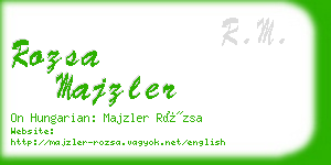 rozsa majzler business card